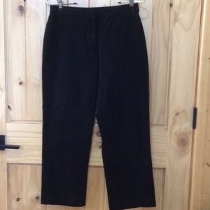 Ann Taylor Black Cotton/Stretch Cropped Pants
